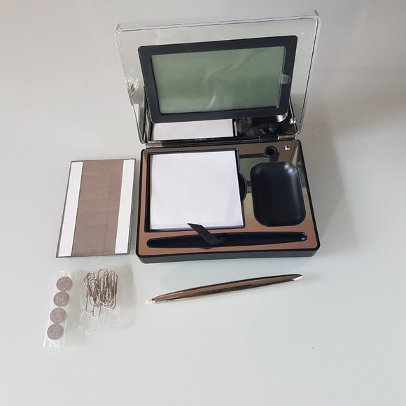 Silver Engravable Desk Organizer - Great gift! - Picture 9 of 16